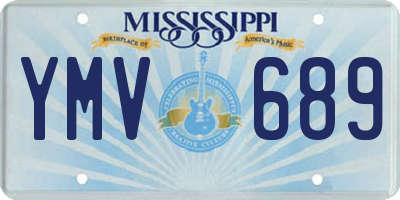 MS license plate YMV689