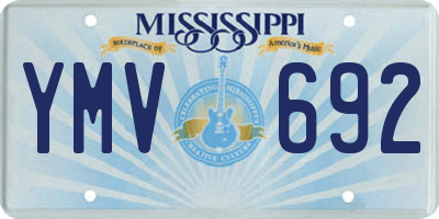 MS license plate YMV692
