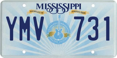 MS license plate YMV731