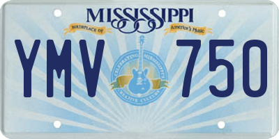 MS license plate YMV750