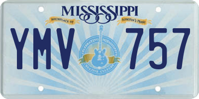 MS license plate YMV757
