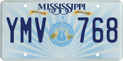 MS license plate YMV768