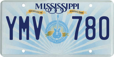 MS license plate YMV780