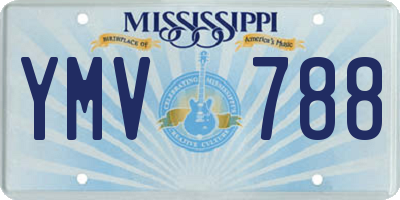 MS license plate YMV788