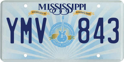 MS license plate YMV843