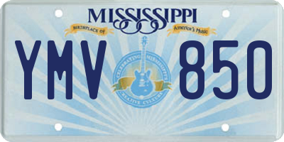 MS license plate YMV850