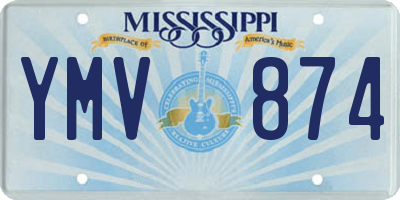 MS license plate YMV874