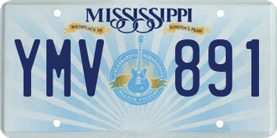 MS license plate YMV891