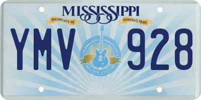 MS license plate YMV928