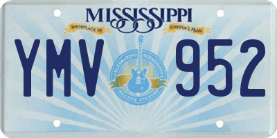 MS license plate YMV952