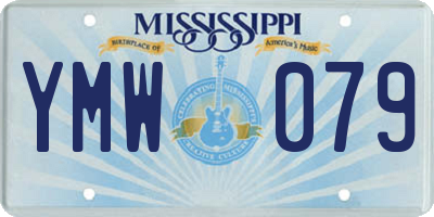 MS license plate YMW079
