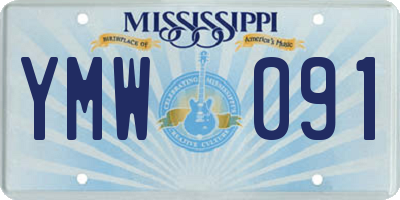 MS license plate YMW091