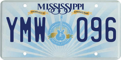 MS license plate YMW096