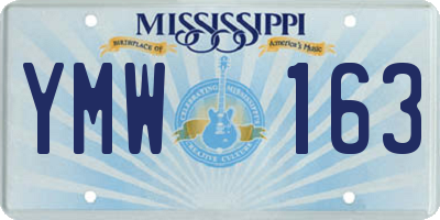 MS license plate YMW163