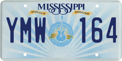 MS license plate YMW164