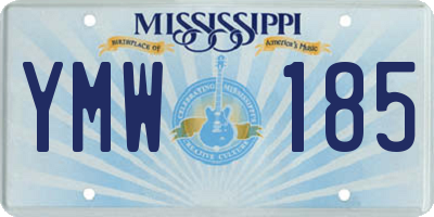 MS license plate YMW185