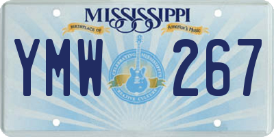 MS license plate YMW267