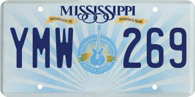 MS license plate YMW269