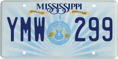 MS license plate YMW299
