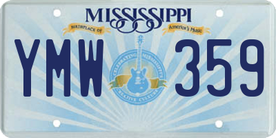 MS license plate YMW359