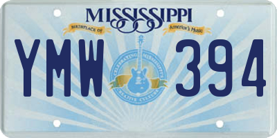 MS license plate YMW394