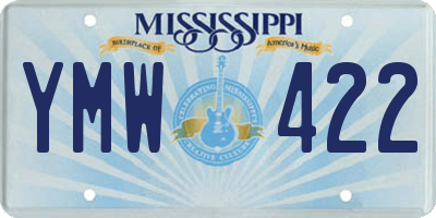 MS license plate YMW422