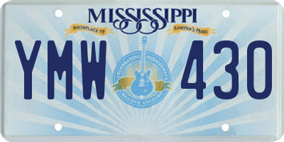 MS license plate YMW430