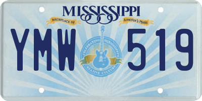 MS license plate YMW519