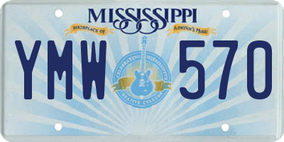 MS license plate YMW570