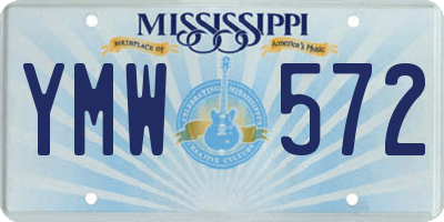 MS license plate YMW572