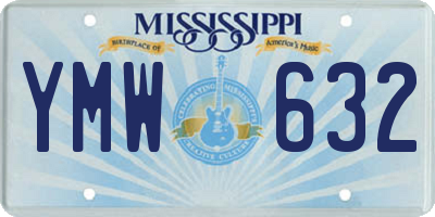 MS license plate YMW632