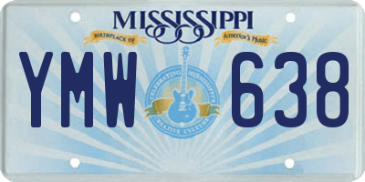 MS license plate YMW638