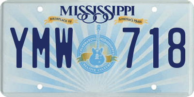 MS license plate YMW718