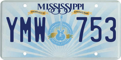 MS license plate YMW753