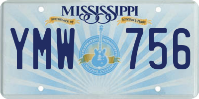 MS license plate YMW756