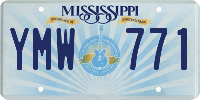 MS license plate YMW771