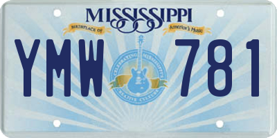 MS license plate YMW781