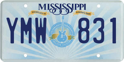 MS license plate YMW831