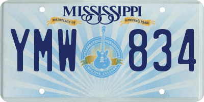 MS license plate YMW834