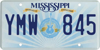 MS license plate YMW845