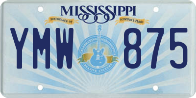 MS license plate YMW875