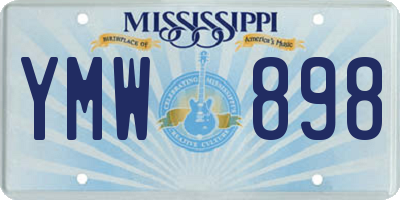MS license plate YMW898