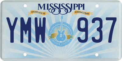 MS license plate YMW937