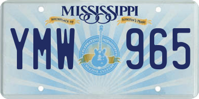 MS license plate YMW965