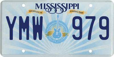MS license plate YMW979
