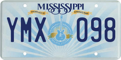 MS license plate YMX098