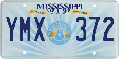 MS license plate YMX372