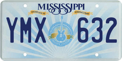 MS license plate YMX632