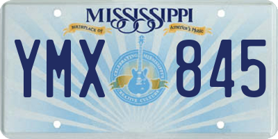 MS license plate YMX845