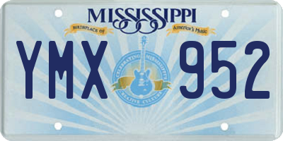MS license plate YMX952